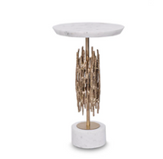 Brutalist Brass Martini Table